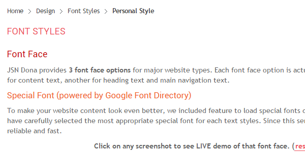 Font Face Personal Special